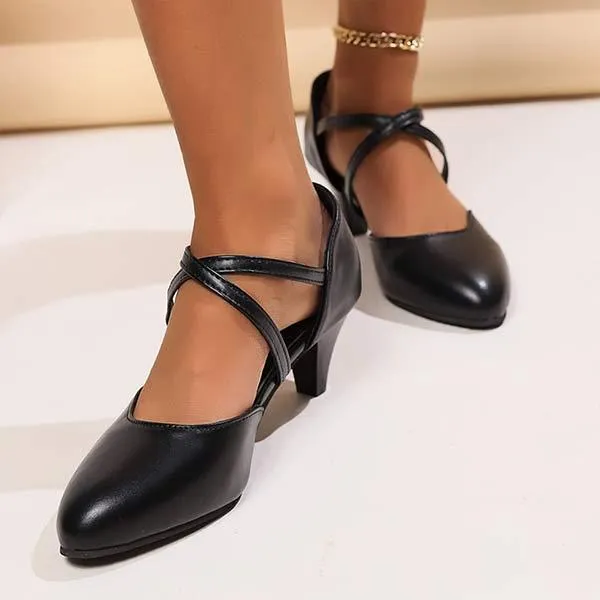 Women's Pointed Toe Stiletto D'Orsay Buckle Sandals 24384601C