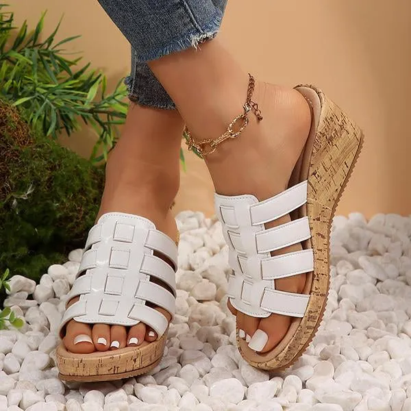 Women's Roman Wedge Casual Beach Slippers 29218141S