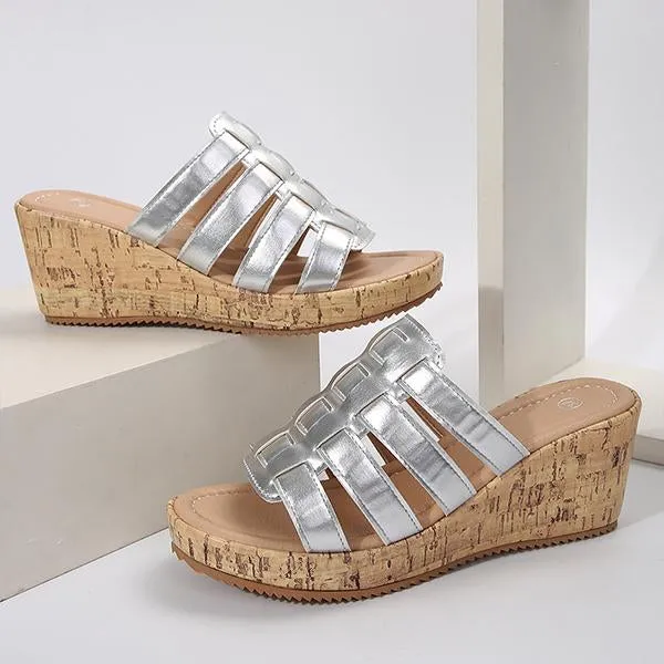 Women's Roman Wedge Casual Beach Slippers 29218141S