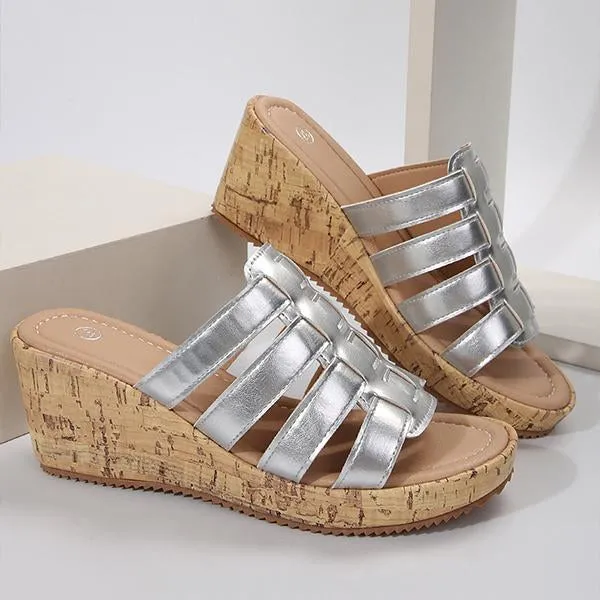Women's Roman Wedge Casual Beach Slippers 29218141S