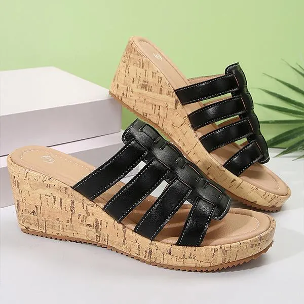 Women's Roman Wedge Casual Beach Slippers 29218141S