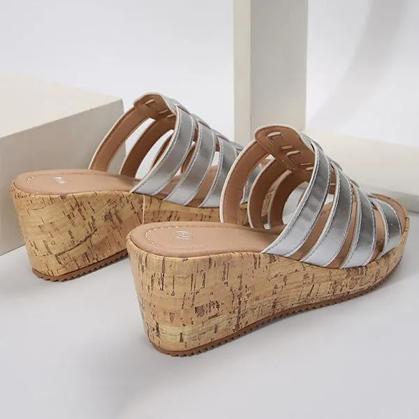 Women's Roman Wedge Casual Beach Slippers 29218141S