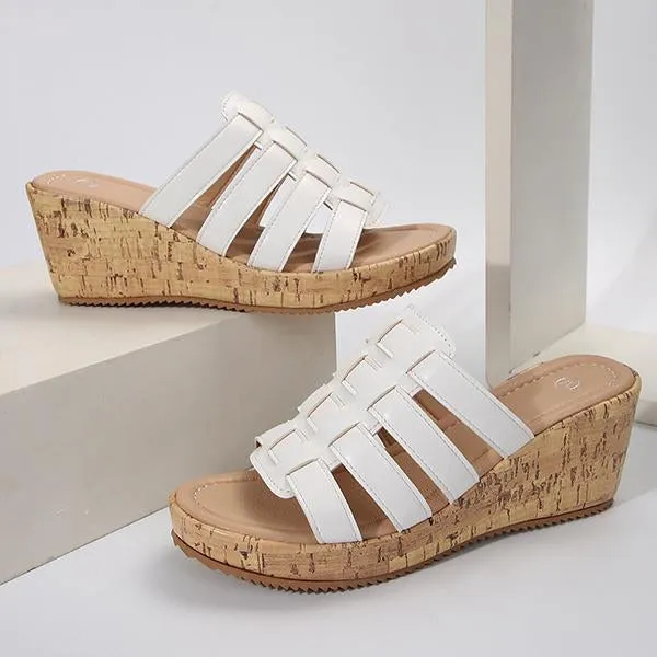 Women's Roman Wedge Casual Beach Slippers 29218141S