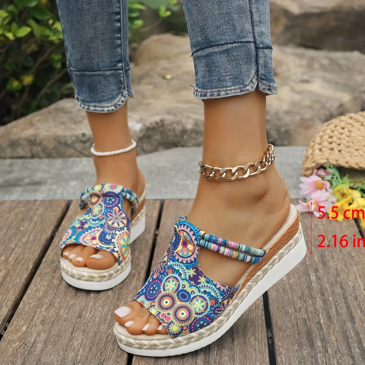 Women's Trendy Mandala Print Sandals