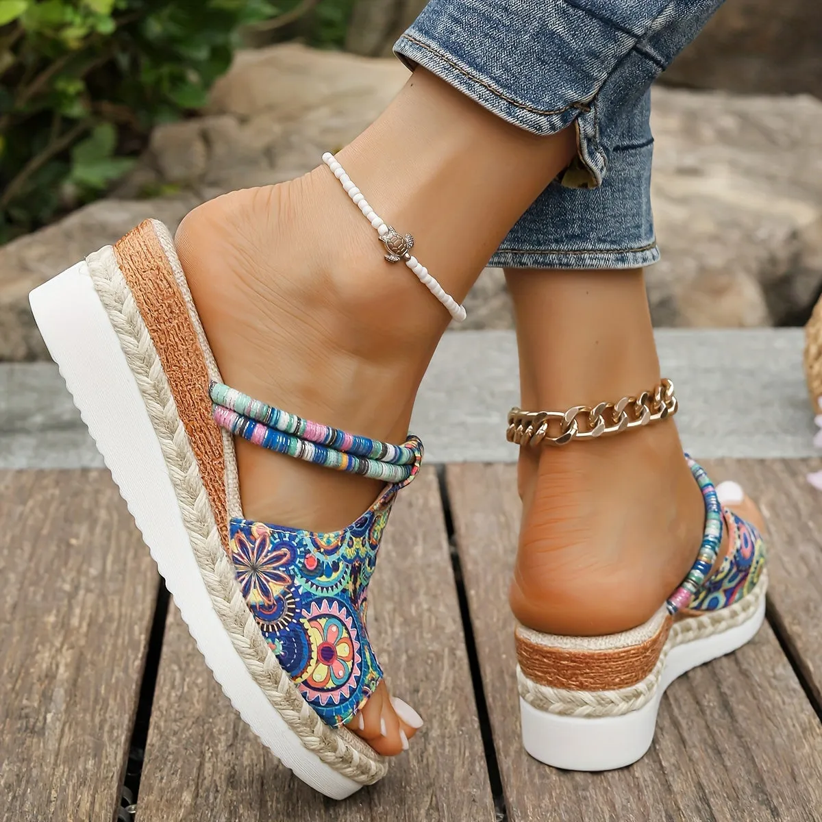 Women's Trendy Mandala Print Sandals
